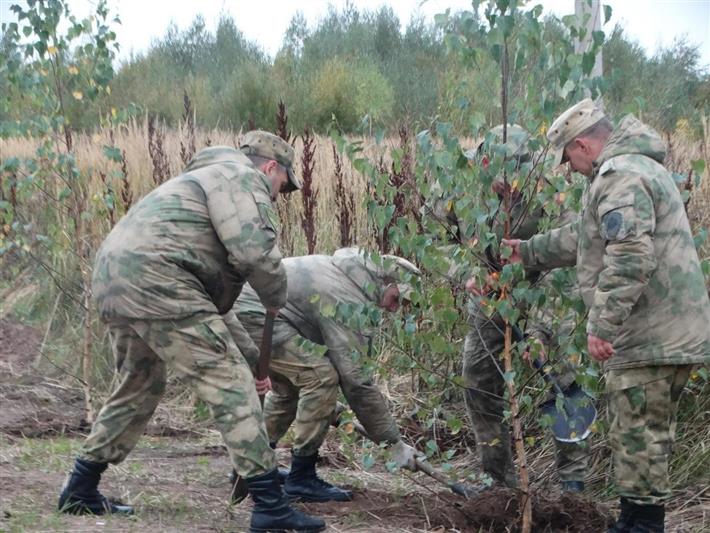 Военнослужащие богородской бригады оперативного назначения Росгвардии присоединились к акции «Лес Победы» (видео)