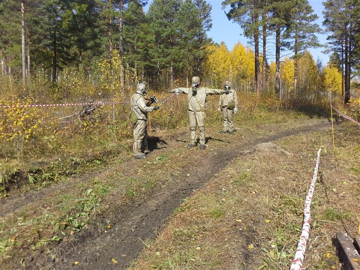 Полевой выход специалистов РХБ защиты воинских частей Росгвардии проводится в Иркутской области