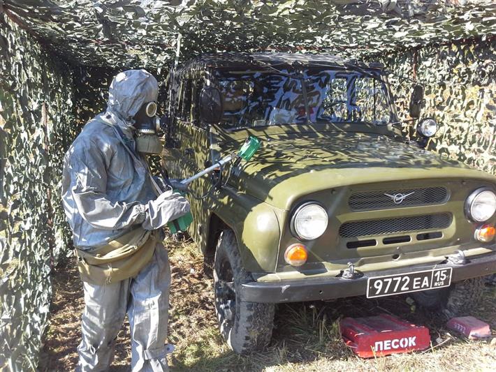 Полевой выход специалистов РХБ защиты воинских частей Росгвардии проводится в Иркутской области