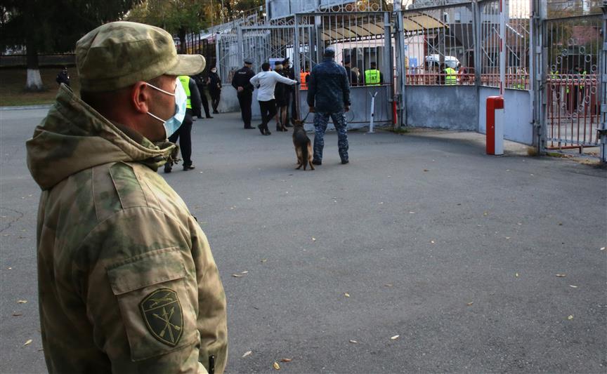 Росгвардия приняла участие в обеспечении правопорядка во время футбольного матча во Владикавказе