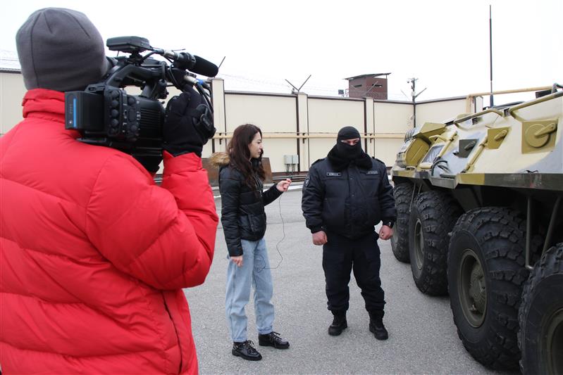 В Кабардино-Балкарии тележурналисты попробовали себя в роли сотрудников  Росгвардии