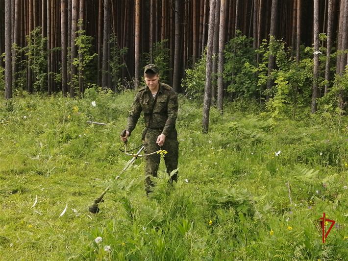 Росгвардейцы продолжают облагораживать места захоронений участников Великой Отечественной войны в Томской области 