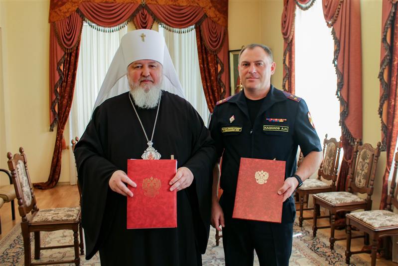 Подписано соглашение о сотрудничестве между Ставропольской и Невинномысской епархией и краевым управлением Росгвардии 