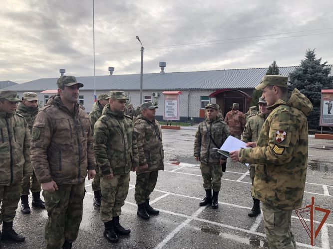 Завершилась стажировка курсантов Росгвардии в Чеченской Республике 