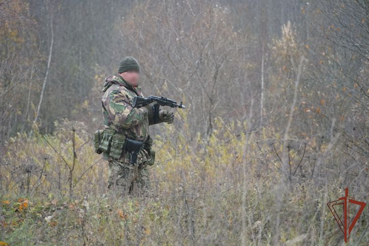  Сотрудники новгородского  СОБР Росгвардии в рамках полевого выхода  проводят   тактико-специальные занятия 