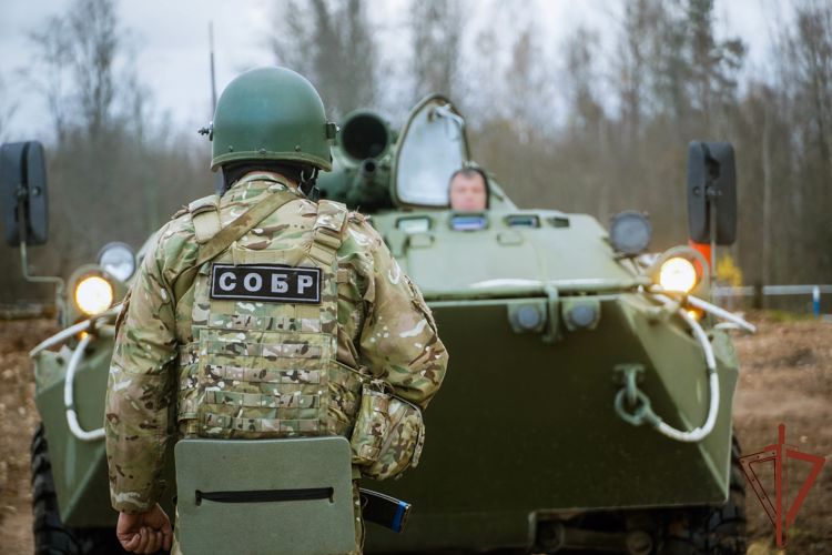  Сотрудники новгородского  СОБР Росгвардии в рамках полевого выхода  проводят   тактико-специальные занятия 