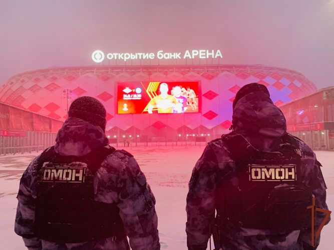 Безопасность матча Лиги Европы в Москве обеспечили более 500 росгвардейцев