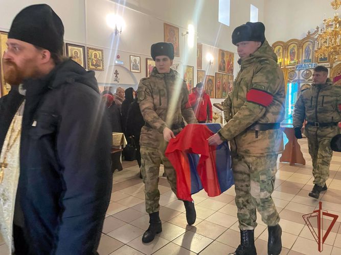 Военнослужащие трехгорновского полка Росгвардии приняли участие в захоронении останков бойца Красной Армии (видео)