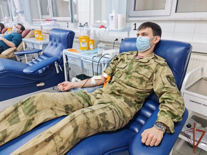 Росгвардейцы в Югре поддержали  всероссийский  благотворительный  донорский проект Росгвардии