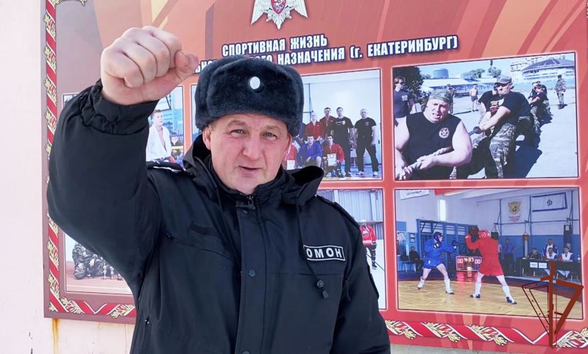 Росгвардейцы на Среднем Урале продолжают ведомственную онлайн-эстафету в поддержку олимпийской сборной России (видео)