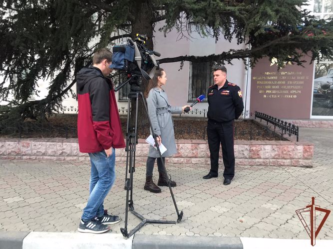 Журналисты ГТРК «Таврида» познакомили симферопольских телезрителей со спецификой деятельности росгвардейцев