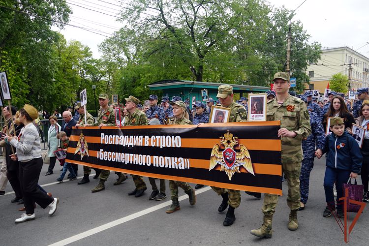 В рядах «Бессмертного полка» прошли росгвардейцы Центрального округа  
