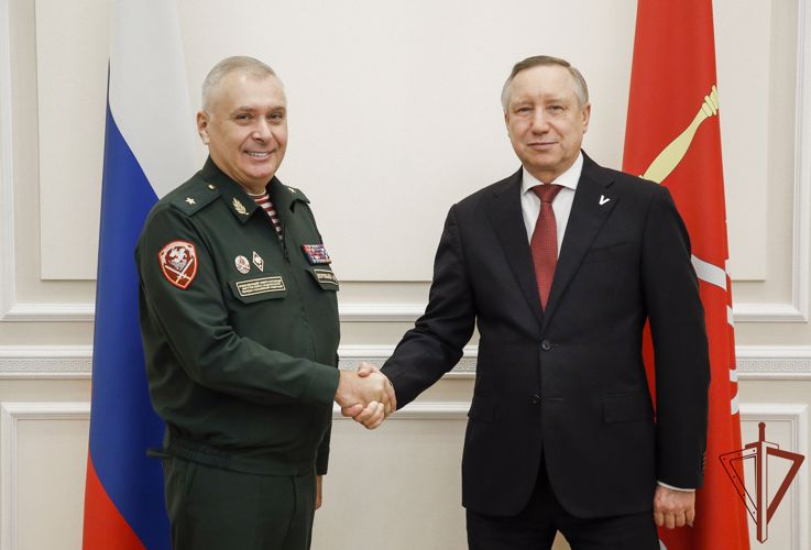 Командующий Северо-Западным округом Росгвардии провел рабочую встречу с губернатором Санкт-Петербурга