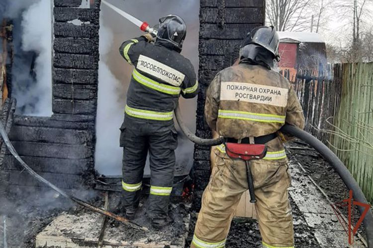 Совместными усилиями пожарных расчётов МЧС и ОДОН Росгвардии был потушен пожар