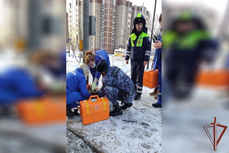 Пострадавшим в ДТП жительницам столичного региона оказали медпомощь росгвардейцы