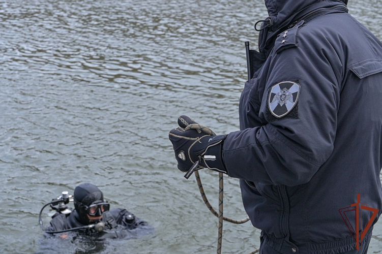 Водолазы Росгвардии провели учебные спуски на Москве-реке (видео)