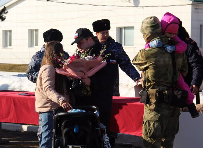 В Подмосковье торжественно встретили бойцов спецподразделения Росгвардии, вернувшихся после выполнения задач в ходе специальной военной операции