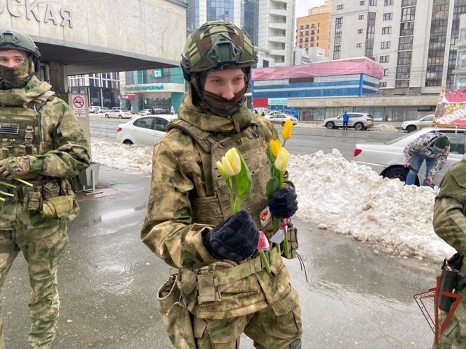 Праздничные мероприятия приуроченные 8 Марта прошли в Сибирском округе Росгвардии