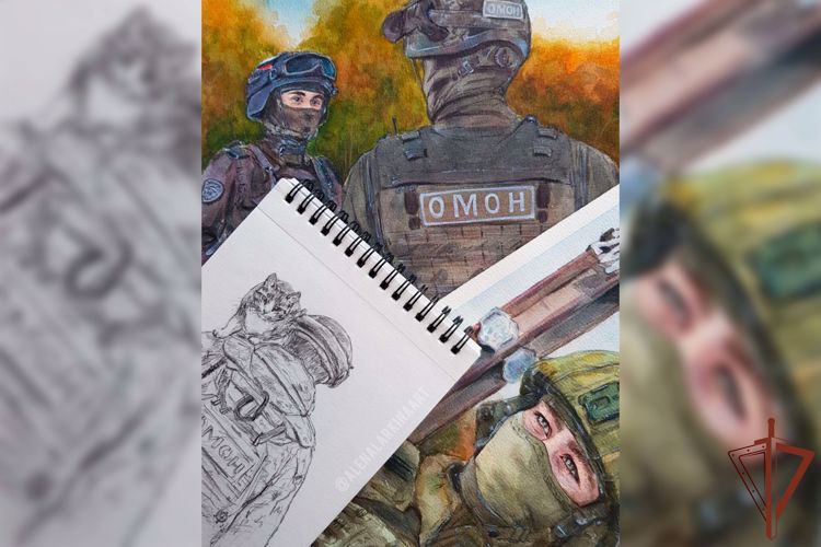 Дочь росгвардейца из Челябинской области создает творческие произведения в поддержку участников СВО (видео)