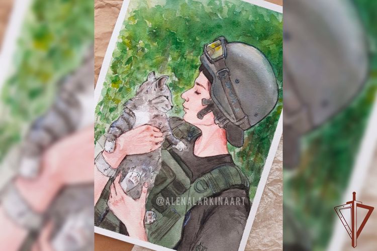 Дочь росгвардейца из Челябинской области создает творческие произведения в поддержку участников СВО (видео)