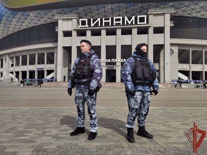 Росгвардия обеспечила правопорядок матча 27-го тура РПЛ в Москве