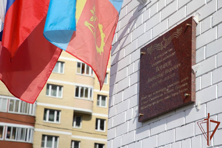 В честь Героя России, погибшего в ходе СВО, открыли мемориальную доску в Подмосковье 