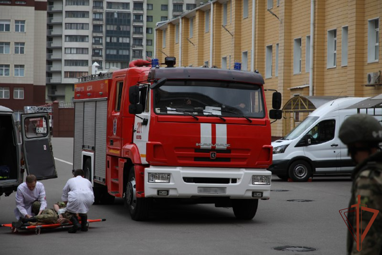В Росгвардии прошло пожарно-тактическое учение 