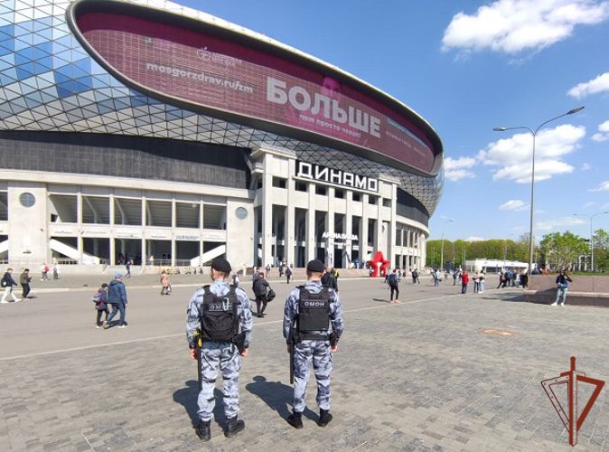Росгвардия обеспечила правопорядок во время проведения матча РПЛ в Москве