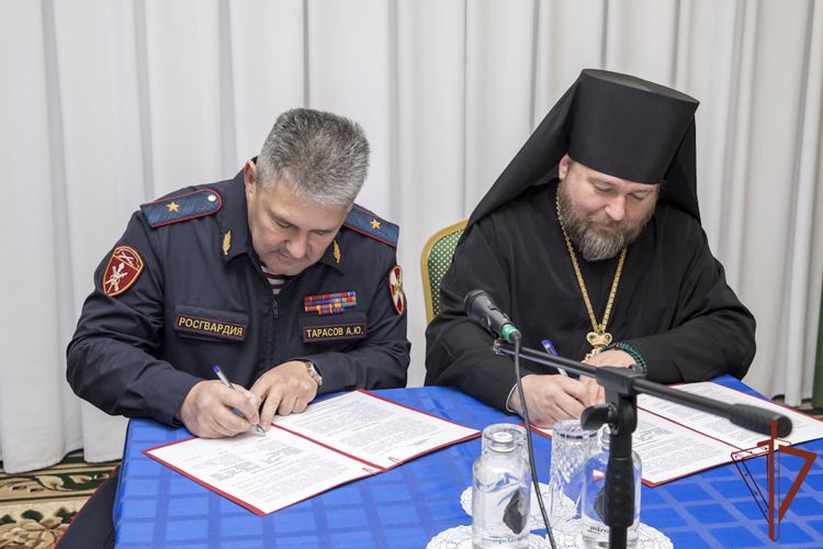 Подписано соглашение о взаимодействии Росгвардии со Староладожским Никольским монастырем