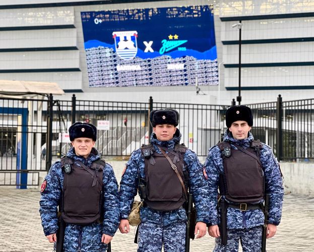 Общественный порядок на футбольном матче в Калининграде обеспечили военнослужащие Росгвардии