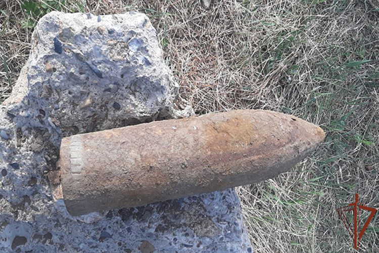 В Чите инженеры-сапёры Росгвардии обследовали снаряд времен Первой мировой войны