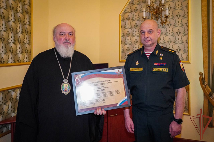 Командующий Северо-Западным округом Росгвардии провел рабочую встречу с председателем Синодального отдела по взаимодействию с Вооруженными силами и правоохранительными органами