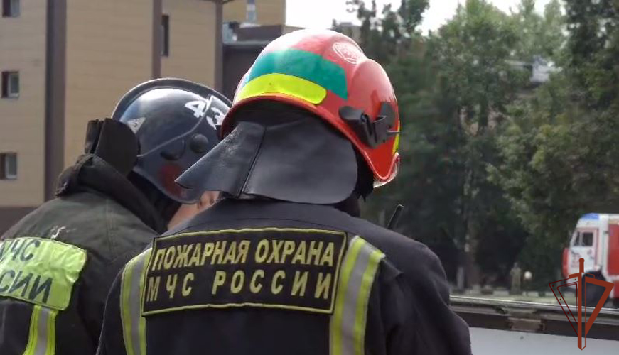 В управлении Центрального округа Росгвардии состоялась противопожарная тренировка  
