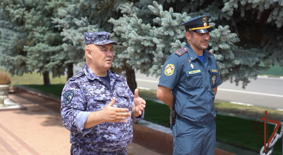 Межведомственные пожарно-тактические занятия Росгвардии и МЧС прошли в Чеченской Республике