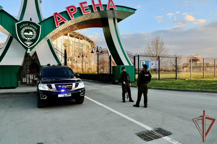 Росгвардейцы обеспечили правопорядок на футбольном матче РПЛ «Ахмат» - «Пари НН» в Грозном