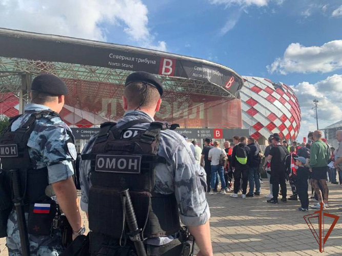 Правопорядок на футбольном матче «Спартак» — «Динамо» в столице обеспечили сотрудники Росгвардии