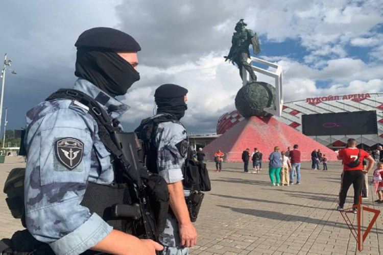 Правопорядок на футбольном матче «Спартак» — «Динамо» в столице обеспечили сотрудники Росгвардии
