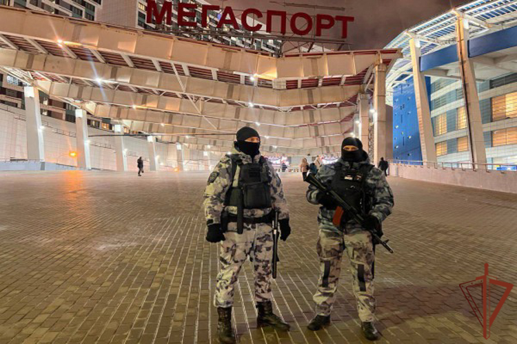 Безопасность матча КХЛ в Москве обеспечили военнослужащие и сотрудники Росгвардии 