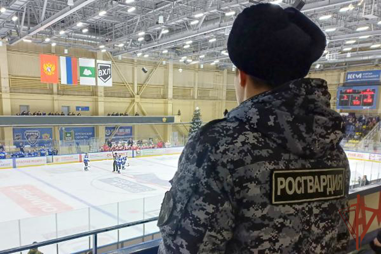 Сотрудники Росгвардии обеспечили правопорядок на матче ВХЛ в Зауралье 