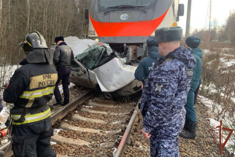 В Подмосковье росгвардейцы оказали помощь сотрудникам экстренных служб в ликвидации последствий серьезной аварии на железнодорожном переезде  
