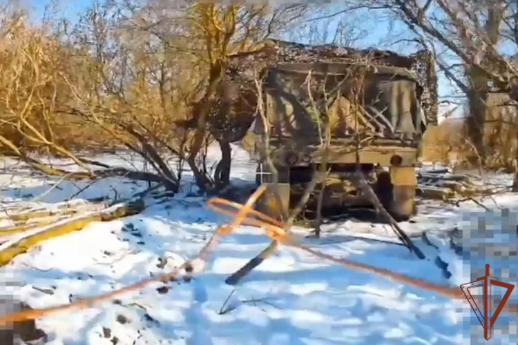 Спецназ Росгвардии уничтожил тактический грузовик ВСУ в Курской области (видео)