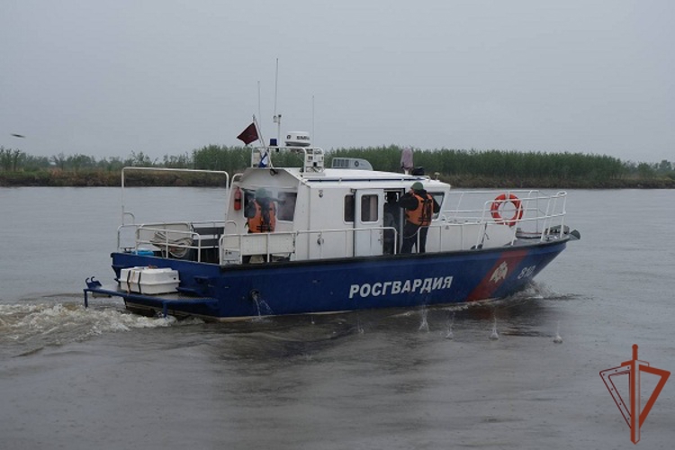 В акватории Амура проведен рейдовый сбор с моряками Росгвардии  