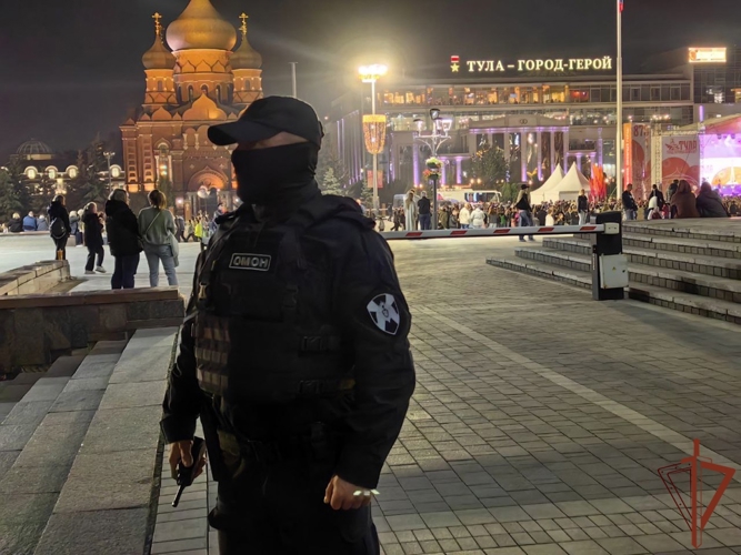 Росгвардия приняла участие в обеспечении безопасности мероприятий в День города Тулы