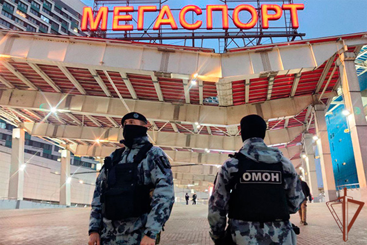 Военнослужащие и сотрудники Росгвардии обеспечили безопасность матча КХЛ в Москве