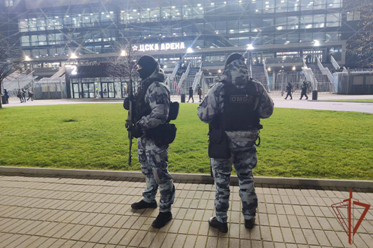 Охрану общественного порядка и безопасность на хоккейном матче в Москве обеспечила Росгвардия