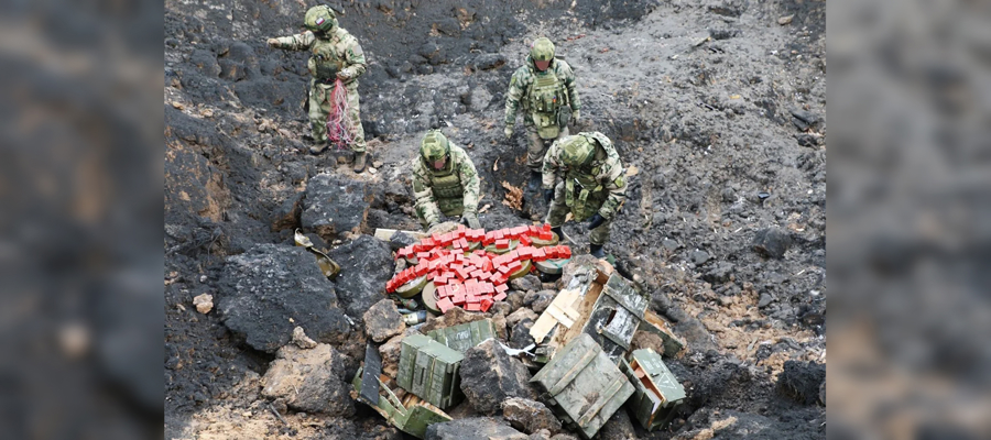 Росгвардейцы уничтожили боеприпасы, изъятые из схронов ВСУ (видео)